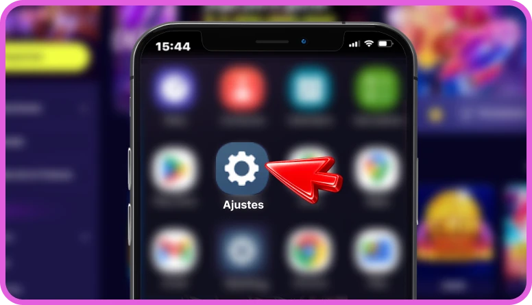 Icono de ajustes en la pantalla de inicio