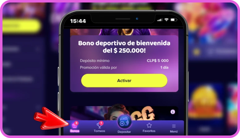 Sección de promociones en el menú