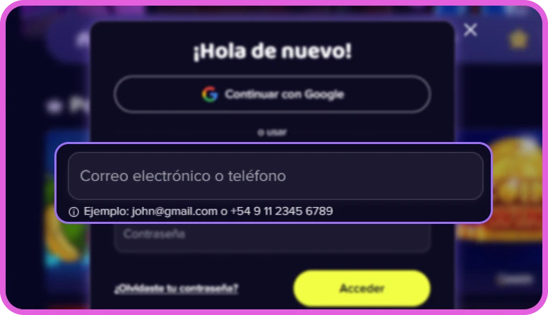 Campo de entrada de correo electrónico